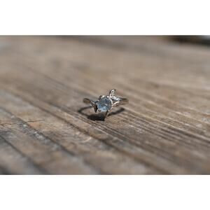 Blue Montana Sapphire Ring – Handmade Sterling Silver Solitaire